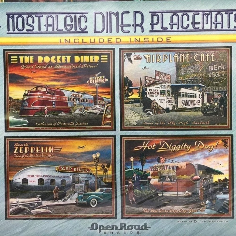 Nostalgic Diner Placemats by L. Grossman